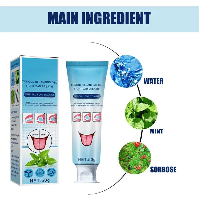 🔥Hot Sale ✨ UP TO 65% OFF🔥 Probiotic Tongue Cleaning Gel Set (Gel + Scraper)