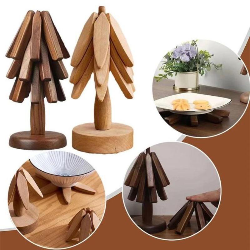 Fsyser™ Folding Tree Wooden Trivet