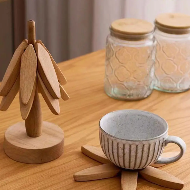 Fsyser™ Folding Tree Wooden Trivet