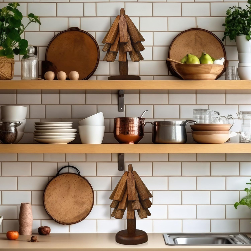 Fsyser™ Folding Tree Wooden Trivet