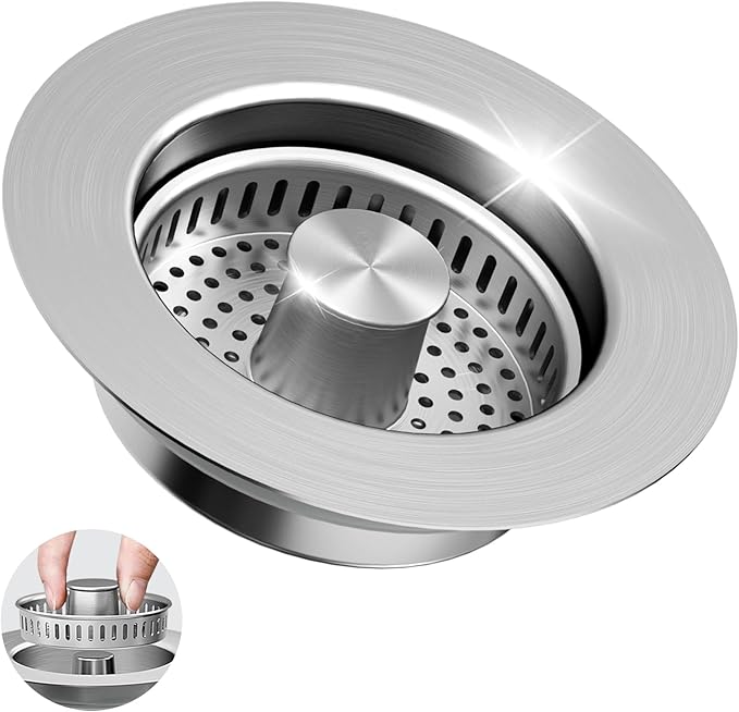Kitchen Sink Drain Strainer 3 in 1