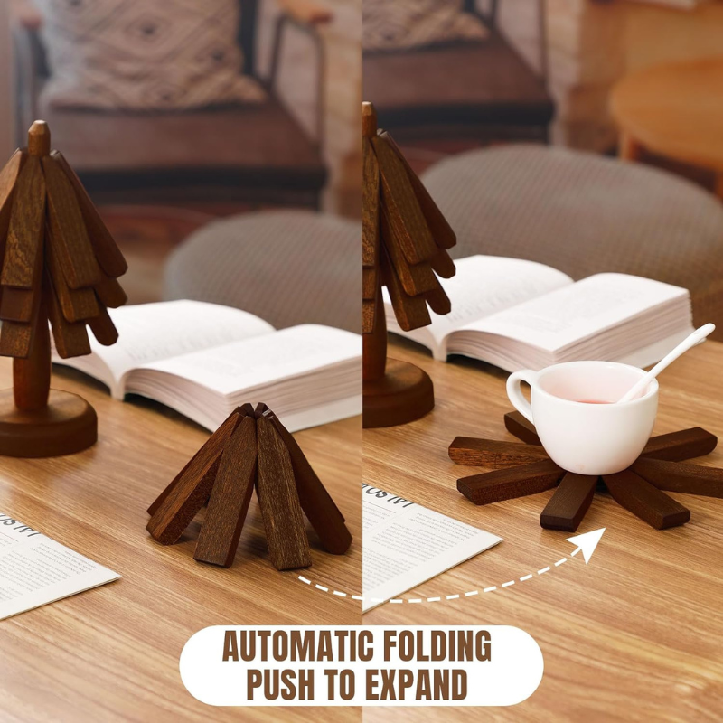 Fsyser™ Folding Tree Wooden Trivet