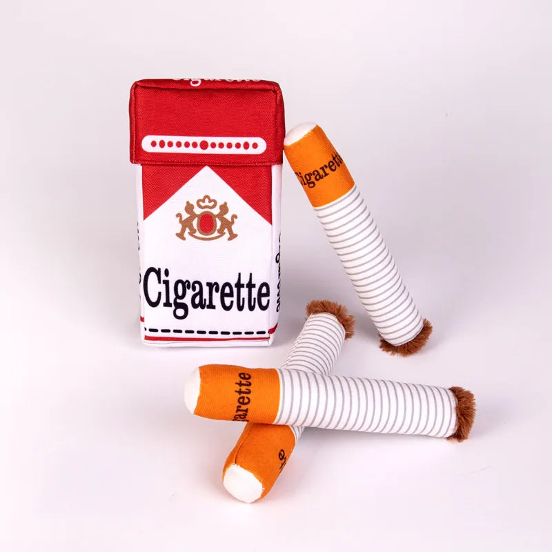 Cigarette Squeaking Dog Toy