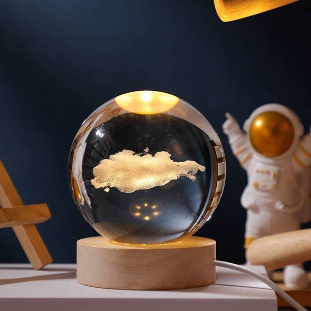 3D Glowing cristal globe